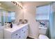 Clean bathroom with white vanity and shower at 6334 Yellowtop Dr, Lakewood Ranch, FL 34202