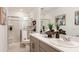 Double vanity bathroom with large shower and modern fixtures at 8572 Daybreak St, Sarasota, FL 34241