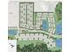 Site plan showing the community layout, including streets, homes, and a lake at 8724 Winter Breeze Way, Sarasota, FL 34241