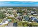 Aerial view of single-Gathering home with a fenced backyard and neighborhood at 1104 83Rd Nw St, Bradenton, FL 34209