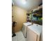 Laundry room with washer, dryer, and shelving at 1170 Richter St, Port Charlotte, FL 33952