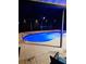 Inviting screened pool at night with blue lighting at 1170 Richter St, Port Charlotte, FL 33952