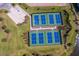 Aerial view of well-maintained pickleball courts at 14333 Stirling Dr, Lakewood Ranch, FL 34202