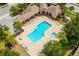 Aerial view of community pool and spa at 14614 Newtonmore Ln, Lakewood Ranch, FL 34202