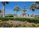 Ornate fountain with lush landscaping in a residential community at 14614 Newtonmore Ln, Lakewood Ranch, FL 34202