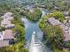 Aerial view of waterfront community and canals at 1519 Pelican Point Dr # 191, Sarasota, FL 34231