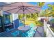 Charming patio with table and chairs, perfect for outdoor dining at 2335 Novus St, Sarasota, FL 34237