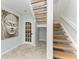 Modern staircase with light wood and open risers at 25 Tidy Island Blvd, Bradenton, FL 34210