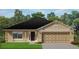 New single-story home with a two-car garage and attractive landscaping at 2640 Averland Loop, North Port, FL 34287