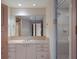 Bathroom with vanity, sink, and shower at 3491 Bayou Sound, Longboat Key, FL 34228