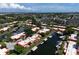 Aerial view of waterfront property and boat slips at 4108 La Costa Cv, Bradenton, FL 34210