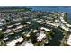 Aerial view of waterfront community, showcasing the property's location and surrounding canals at 4108 La Costa Cv, Bradenton, FL 34210