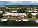 Aerial view highlighting waterfront community at 4108 La Costa Cv, Bradenton, FL 34210