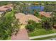 Bird's-eye view of single-Gathering home with driveway and yard at 4850 Sweetshade Dr, Sarasota, FL 34241