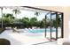 Inviting pool area with lounge chairs and outdoor furniture at 4950 Remington Dr # 208, Sarasota, FL 34234