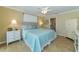 Bright bedroom with a light blue comforter and white nightstands at 521 Wedge Ln, Longboat Key, FL 34228