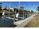 Private boat lift in a desirable waterfront community at 521 Wedge Ln, Longboat Key, FL 34228