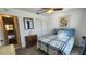 Bedroom with a queen bed and built-in closet at 5940 7Th W Ave # 5940, Bradenton, FL 34209