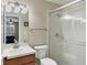 Clean bathroom with shower, toilet and vanity at 6172 42Nd Street E St, Bradenton, FL 34203