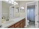 Bathroom with single vanity and shower at 6172 42Nd Street E St, Bradenton, FL 34203