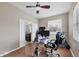 Home office with built-in desk and hardwood floors at 6172 42Nd Street E St, Bradenton, FL 34203