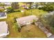 Aerial view showcasing the home's layout and yard at 6222 Brentwood Ave, Sarasota, FL 34231