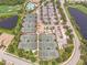 Aerial view of community tennis courts at 6705 Grand Estuary Trl # 201, Bradenton, FL 34212