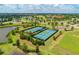 Aerial view of community tennis courts at 7204 Annanhill Ln, Lakewood Ranch, FL 34202