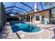 Inviting screened pool with a large patio area at 7503 Calle Facil, Sarasota, FL 34238