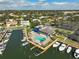 Resort-style pool, clubhouse, and marina at 1212 Windward Dr, Osprey, FL 34229