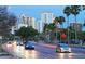 Evening view of a city road with traffic at 1273 Boulevard Of The Arts, Sarasota, FL 34236