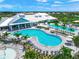 Expansive resort-style pool and clubhouse with seating at 15147 Lyla Ter, Bradenton, FL 34211