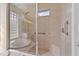 Large walk-in shower with glass enclosure and built-in seat at 2115 Calusa Lakes Blvd, Nokomis, FL 34275