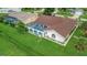 Aerial view showcasing the home's pool and backyard at 26071 Paysandu Dr, Punta Gorda, FL 33983