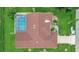 Top-down view of the house, showing its layout and pool at 26071 Paysandu Dr, Punta Gorda, FL 33983