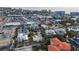 An aerial view of a single-Gathering home with a private pool, close to the water at 306 55Th St, Holmes Beach, FL 34217