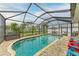 Lovely screened pool with canal view at 3438 Yukon Dr, Port Charlotte, FL 33948