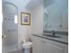 Bathroom with shower, toilet and vanity at 3716 Eagle Hammock Dr, Sarasota, FL 34240