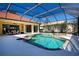 Relaxing pool and spa with screened enclosure at 3716 Eagle Hammock Dr, Sarasota, FL 34240