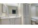 Bathroom with double vanity and large walk-in shower at 4009 Catalina Dr # 178, Bradenton, FL 34210