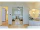 Bedroom with mirrored closet and view of twin beds at 401 Shore Rd, Nokomis, FL 34275