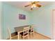 Simple dining area with a table and four chairs at 401 Shore Rd, Nokomis, FL 34275