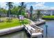 Private dock with seating area, perfect for enjoying the waterfront at 4350 Chatham Dr # 208, Longboat Key, FL 34228