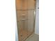 Large tiled shower with glass enclosure at 4527 Fern Dr # 26, Bradenton, FL 34208