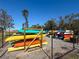 Community kayak storage with many kayaks available at 4714 Potomac Cir, Bradenton, FL 34210