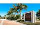 Turtle Rock community entrance with palm trees at 4821 Hanging Moss Ln, Sarasota, FL 34238