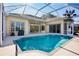 Large screened pool with adjacent patio and grill at 4821 Hanging Moss Ln, Sarasota, FL 34238