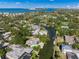 Aerial view of waterfront homes and canal at 4857 Primrose Path, Sarasota, FL 34242