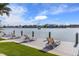 Private dock with lounge chairs, offering waterfront views at 512 Bayview Pl, Anna Maria, FL 34216