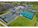 Aerial view of tennis and pickleball courts at 5532 Country Club Way, Sarasota, FL 34243